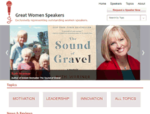 Tablet Screenshot of greatwomenspeakers.com